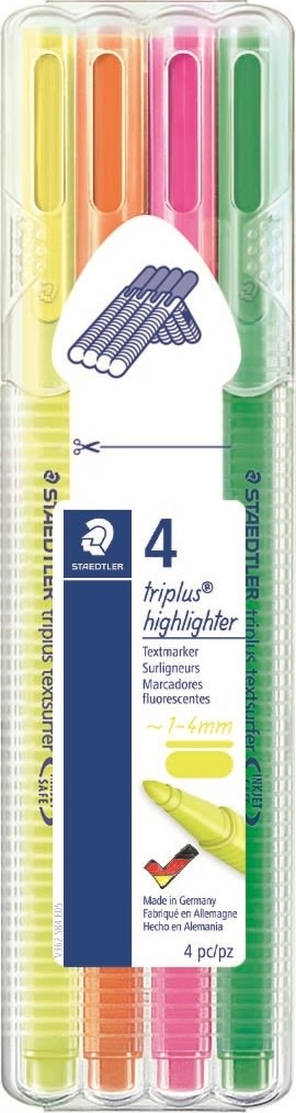 Staedtler Triplus Highlighter | 4 farver