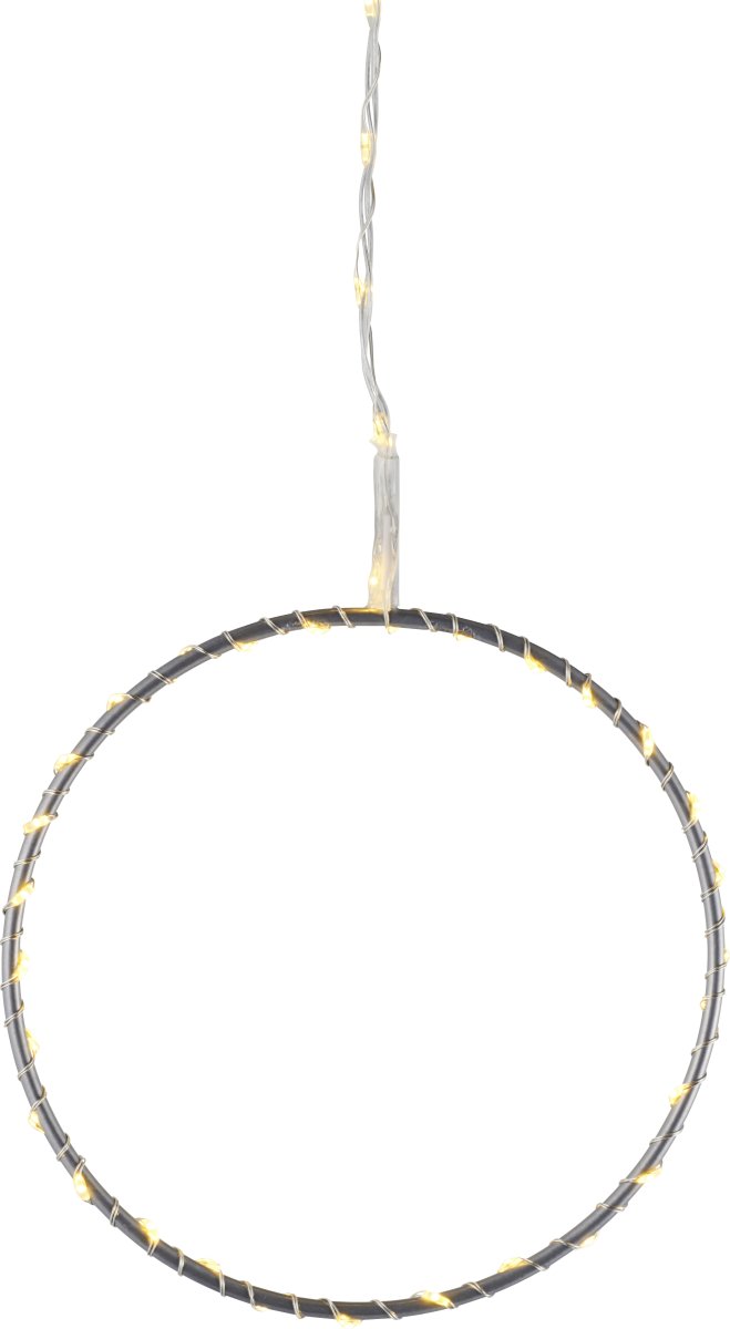 Liva cirkel, 80 LED, Ø25 cm, sølv
