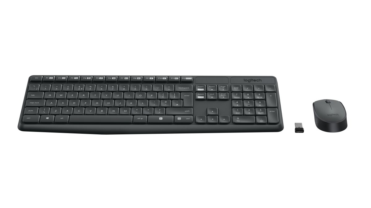Logitech MK235 Wireless Mus/tastatursæt, nordisk