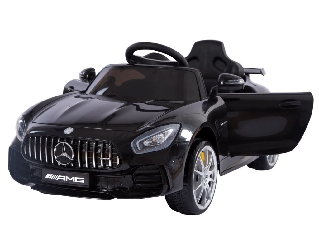 El-drevet Mercedes AMG GTR børnebil, 12V, sort