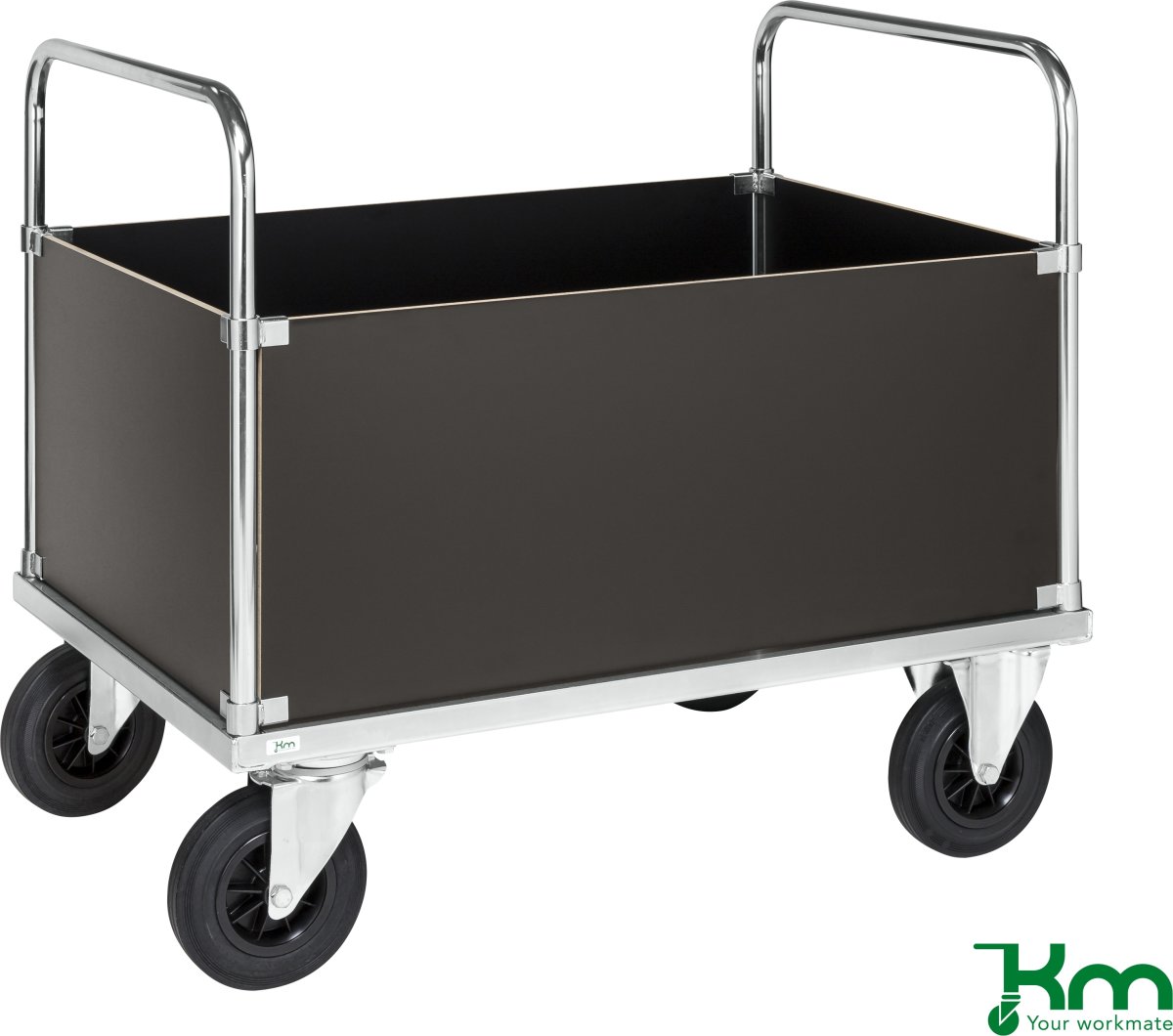 Flexi 630 m/4 høje sider, 120x80x90, stål/laminat
