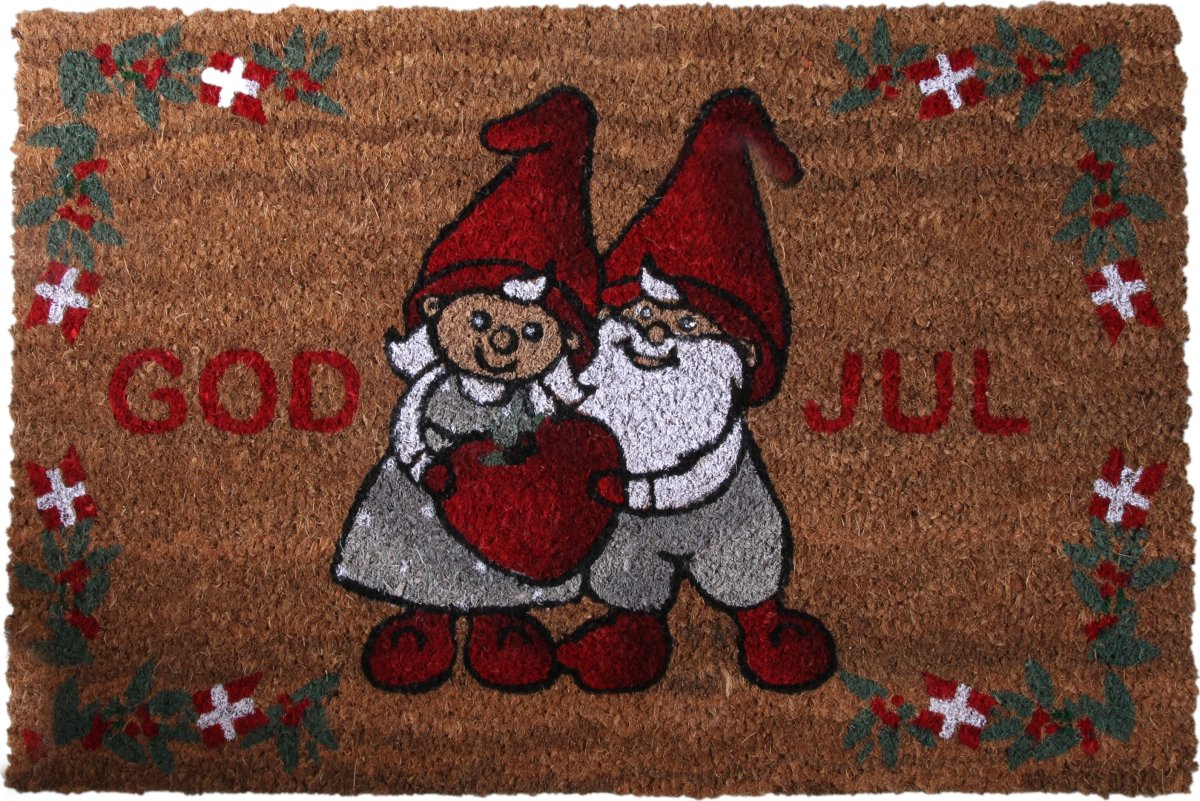 Dørmåtte m. tekst "God Jul", L60 x B40 cm