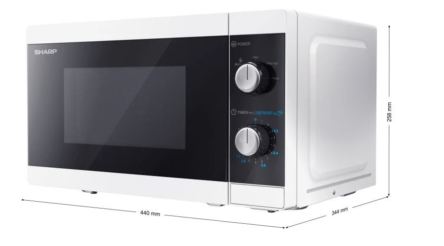Sharp YC-MS01EC Mikrobølgeovn, 800W, hvid
