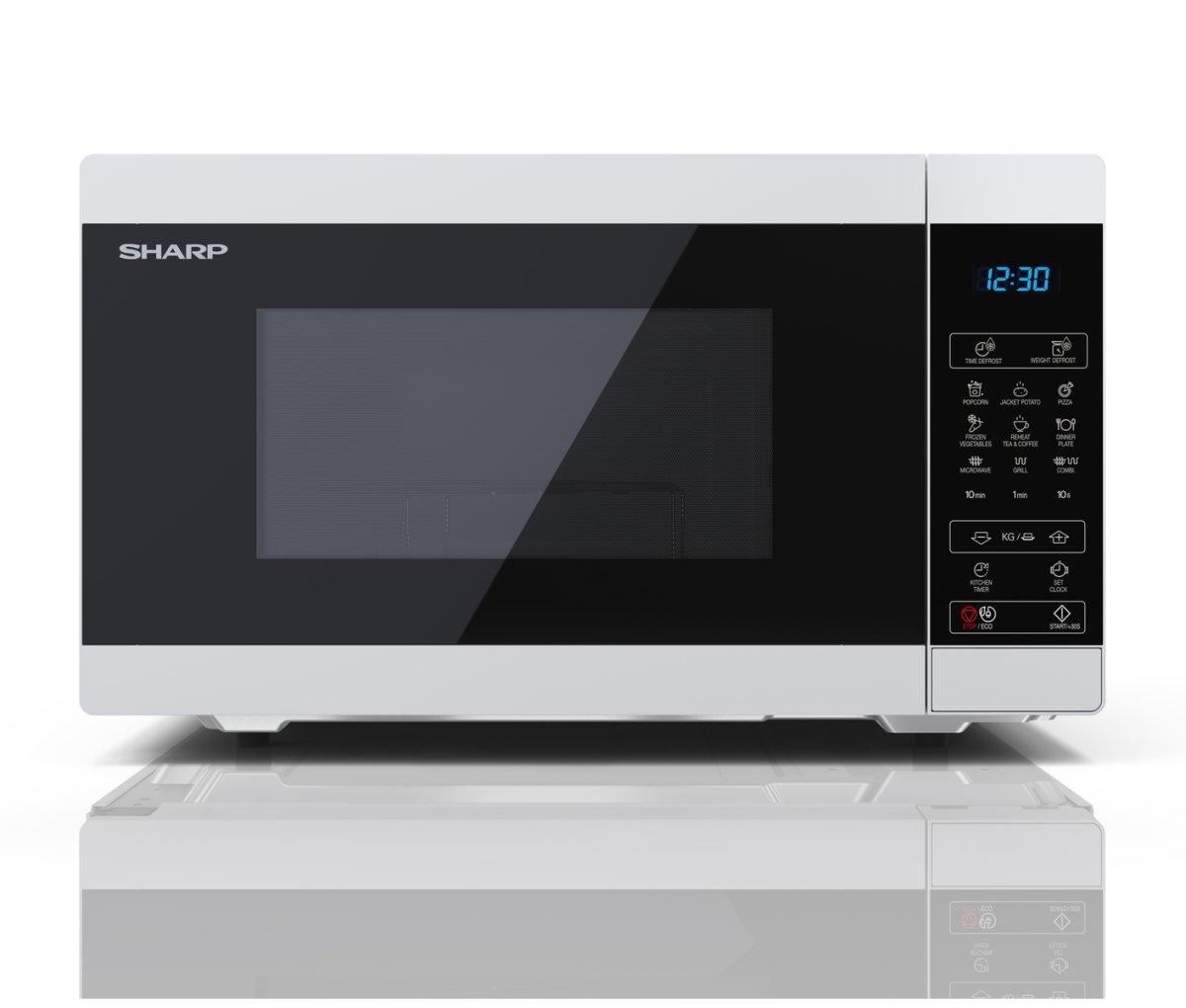 Sharp YC-MG51EW Mikrobølgeovn, 900W, hvid