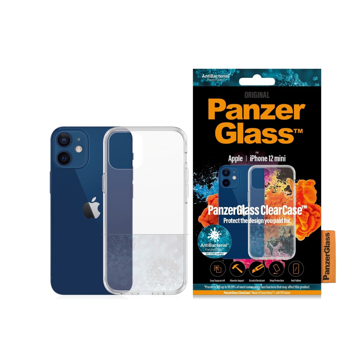 Panzerglass ClearCase cover til iPhone 12 Mini