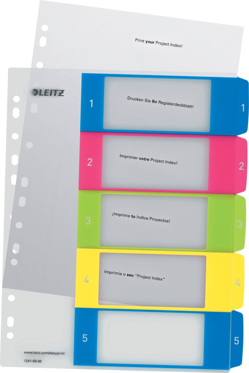 Leitz WOW Printbart Register | A4+ | 1-5