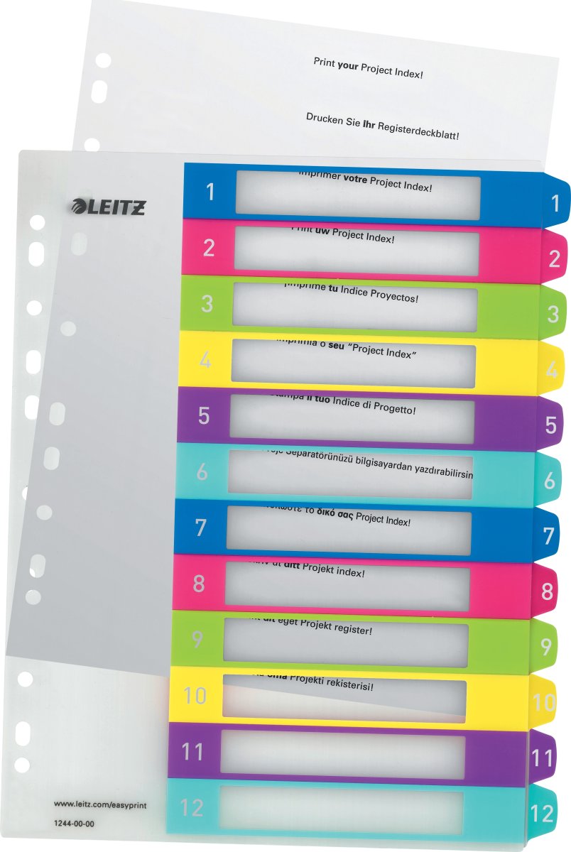 Leitz WOW Printbart Register | A4+ | 1-12