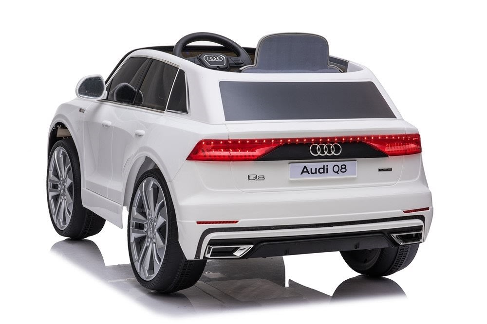 El-drevet Audi Q8 børnebil, 12V, hvid