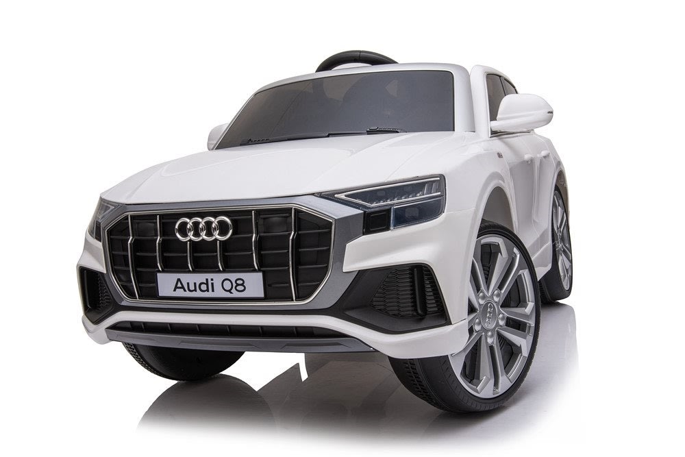 El-drevet Audi Q8 børnebil, 12V, hvid
