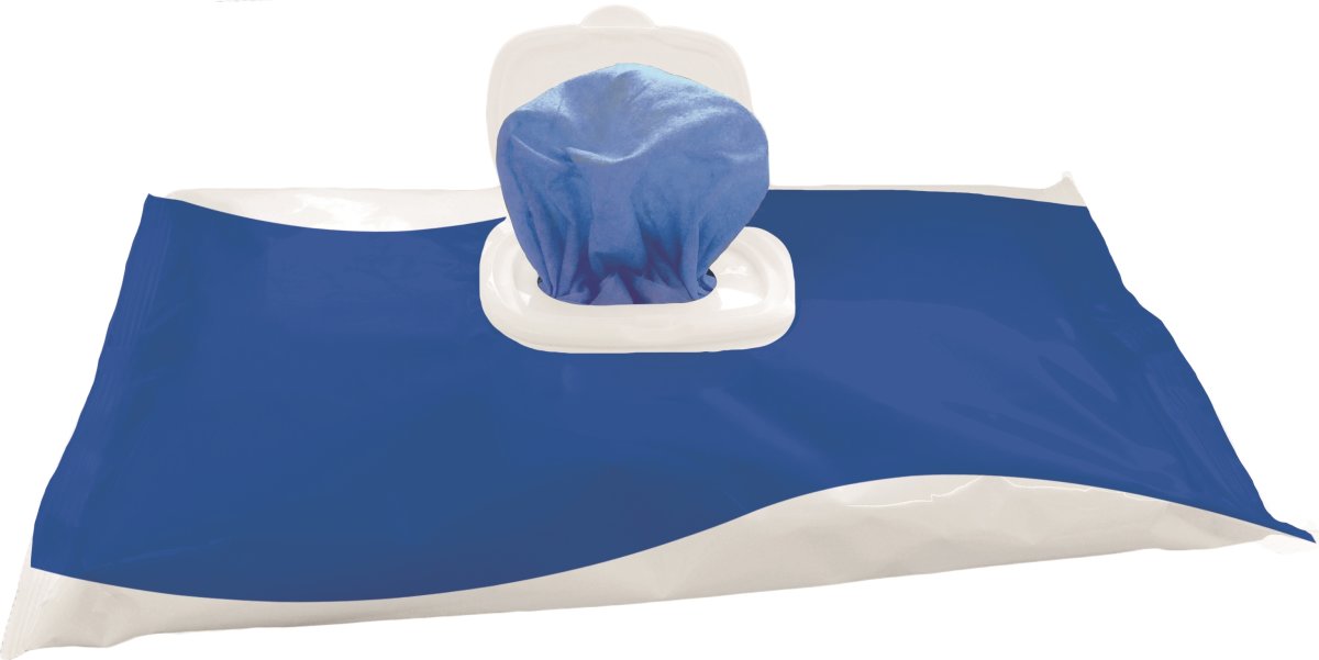Wet Wipe Ethanol 70%, maxi blue, 40 wipes