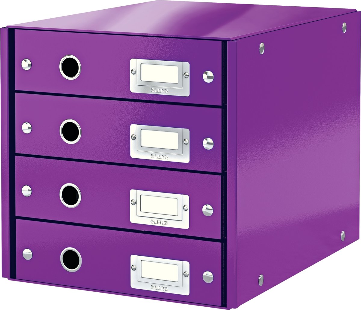 Leitz Click & Store Skuffekabinet | 4 rum | Lilla