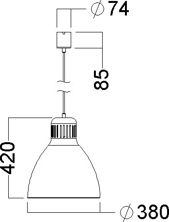 Luxo L-1 LED loftslampe, Ø38, sort