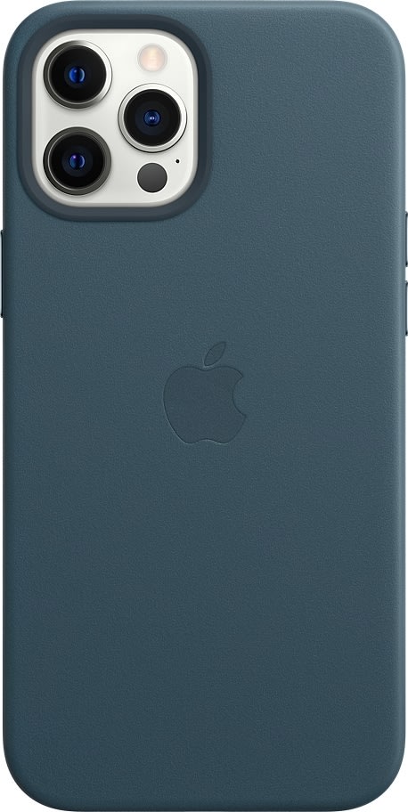 Apple læder etui til iPhone 12 Pro Max, østersblå