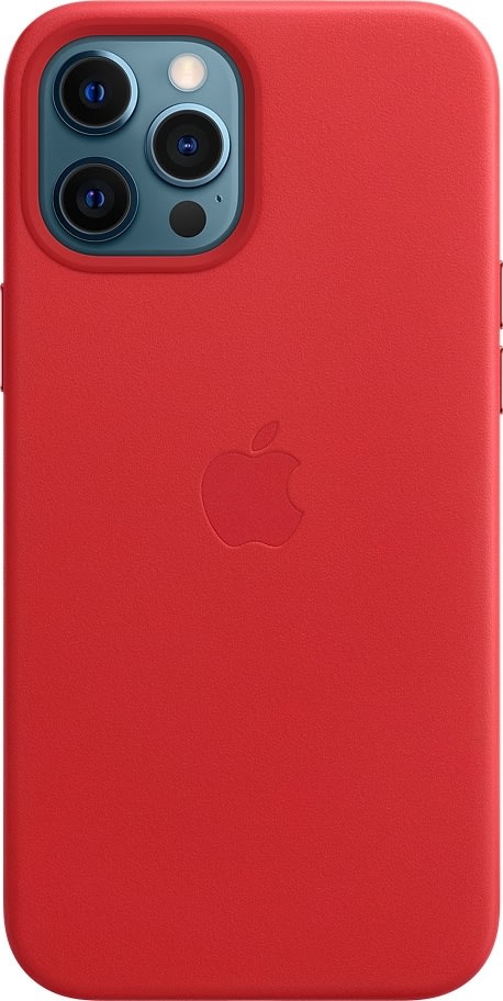 Apple læder etui til iPhone 12 Pro Max, rød
