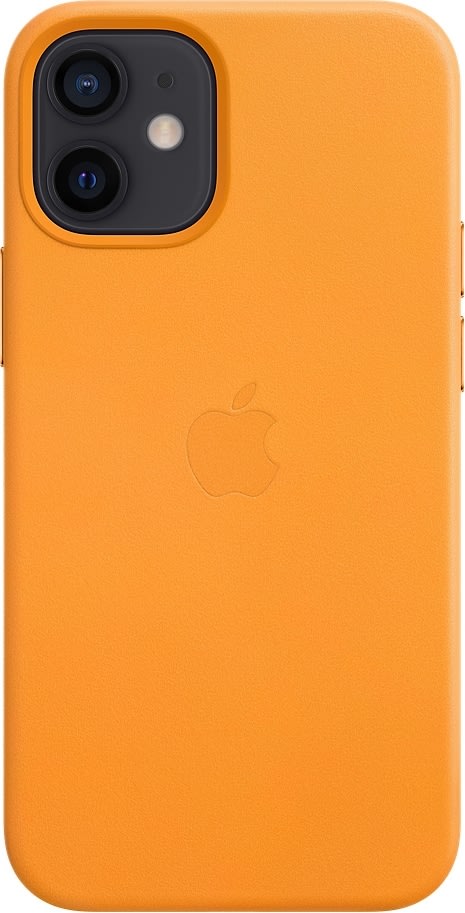 Apple læder etui til iPhone 12 mini, orange