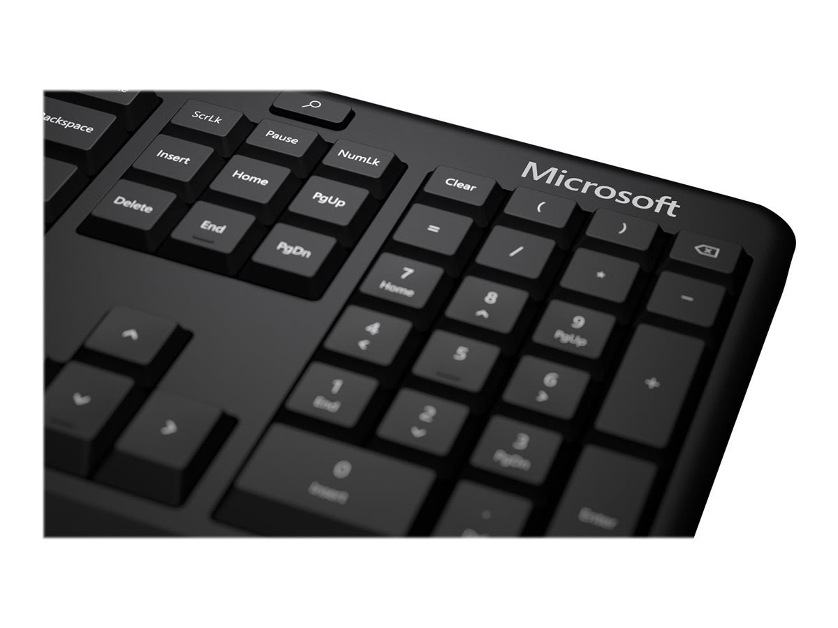 Microsoft Ergonomisk USB tastatur, sort
