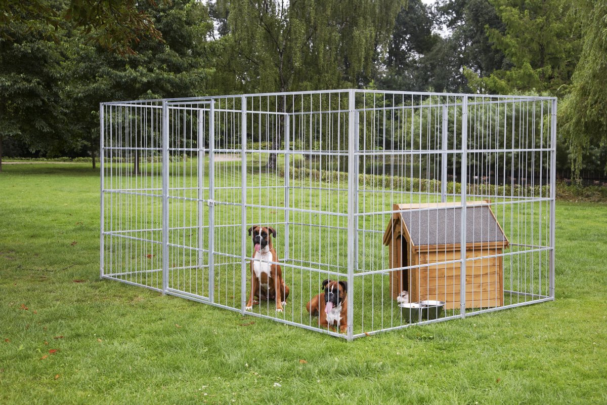 Hundegård stor model (9 sidemoduler + lågemodul)