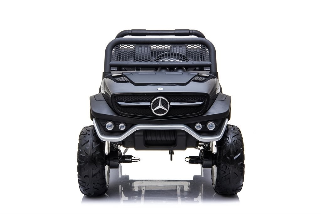El-drevet Mercedes UNIMOG børnebil, 12V, sort