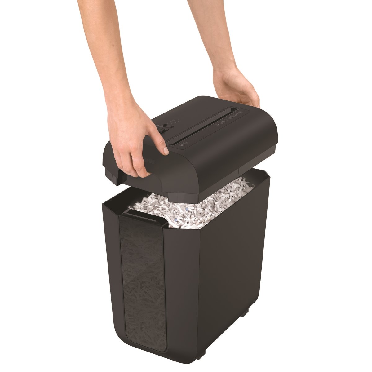 Fellowes Powershred LX65 Cross-Cut makulator, sort