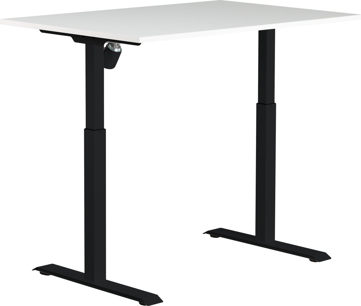 Sun-Flex II hæve-sænkebord, 120x80, Hvid/sort