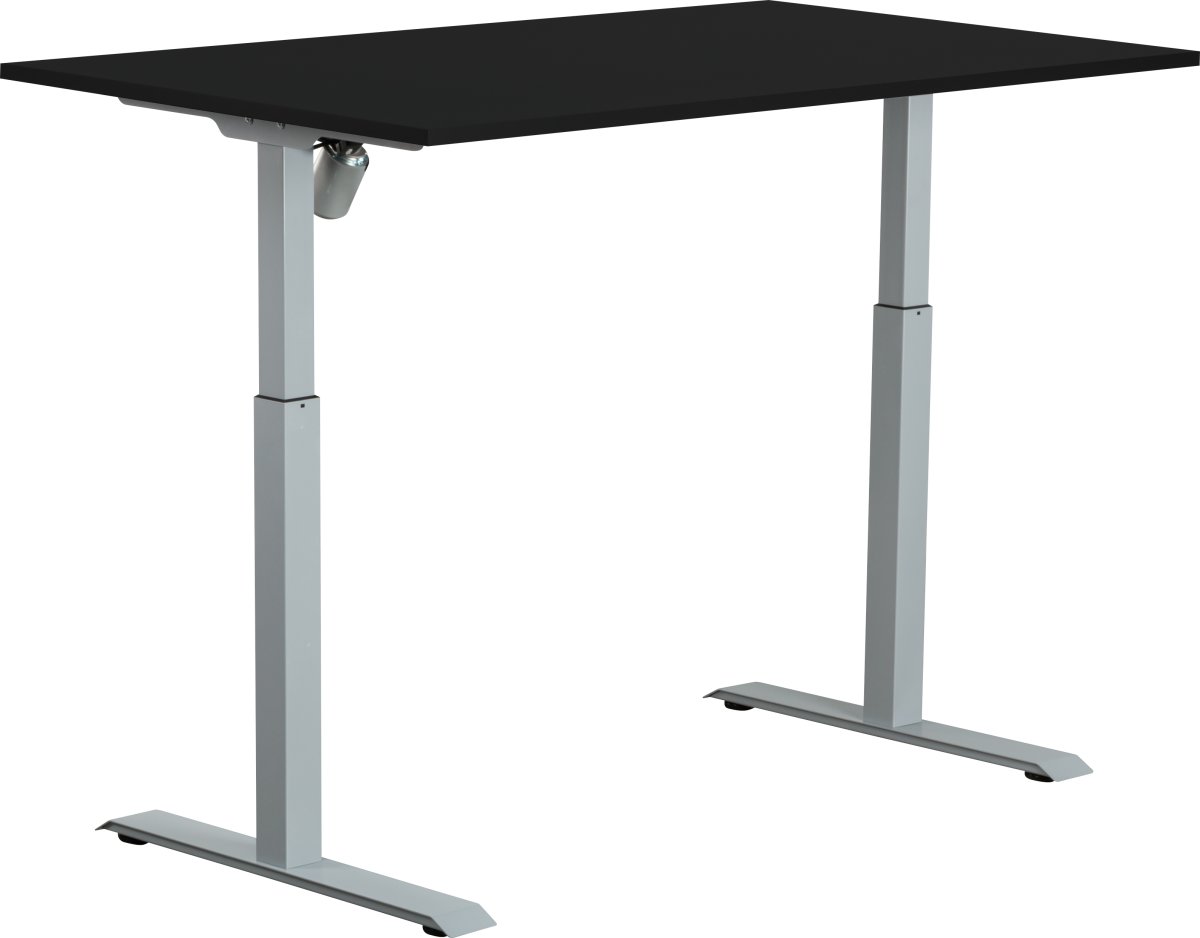Sun-Flex II hæve-sænkebord, 140x80, Sort/grå