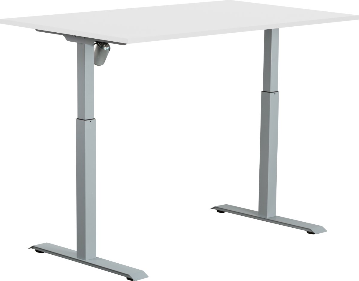 Sun-Flex II hæve-sænkebord, 140x80, Hvid/grå