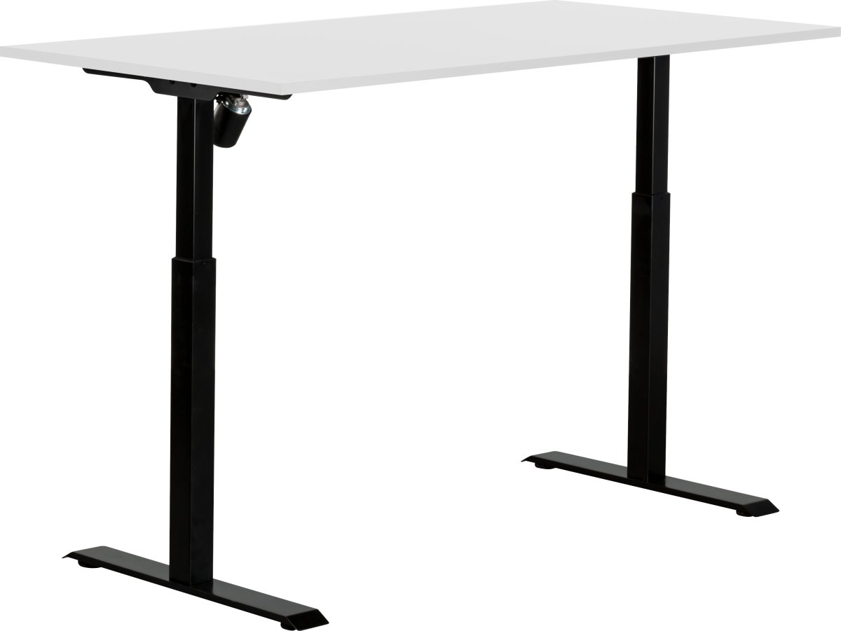 Sun-Flex II hæve-/sænkebord, 151x80, Hvid/sort