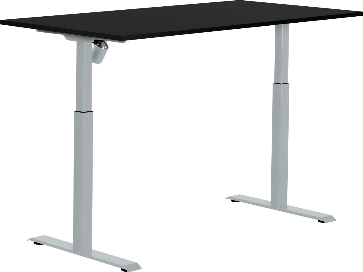 Sun-Flex II hæve-/sænkebord, 151x80, Sort/grå