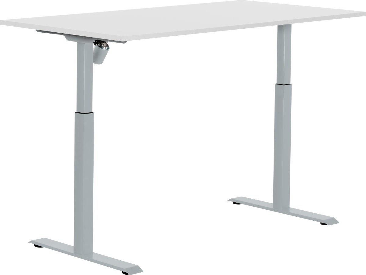 Sun-Flex II hæve-/sænkebord, 151x80, Hvid/grå