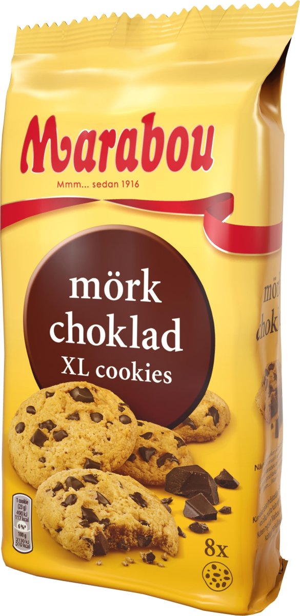 Marabou Cookies Mørk Chokolade, 184 g