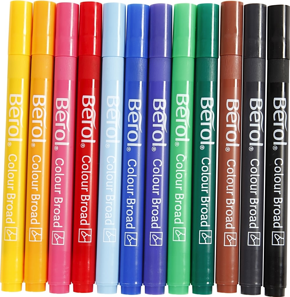 Berol Colour Tusser | B | 12 farver | 42 stk.