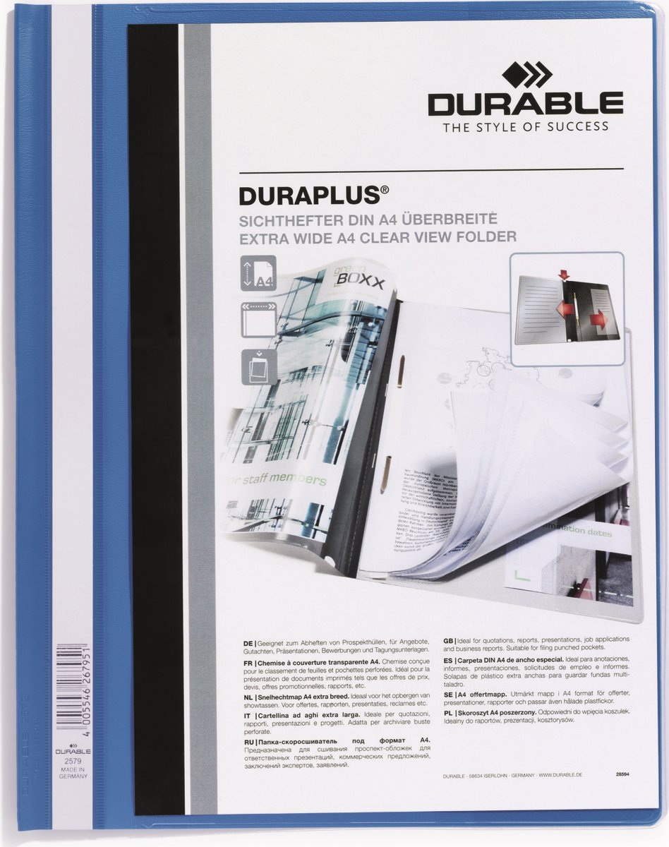 Durable Duraplus Tilbudsmappe | A4+ | Blå