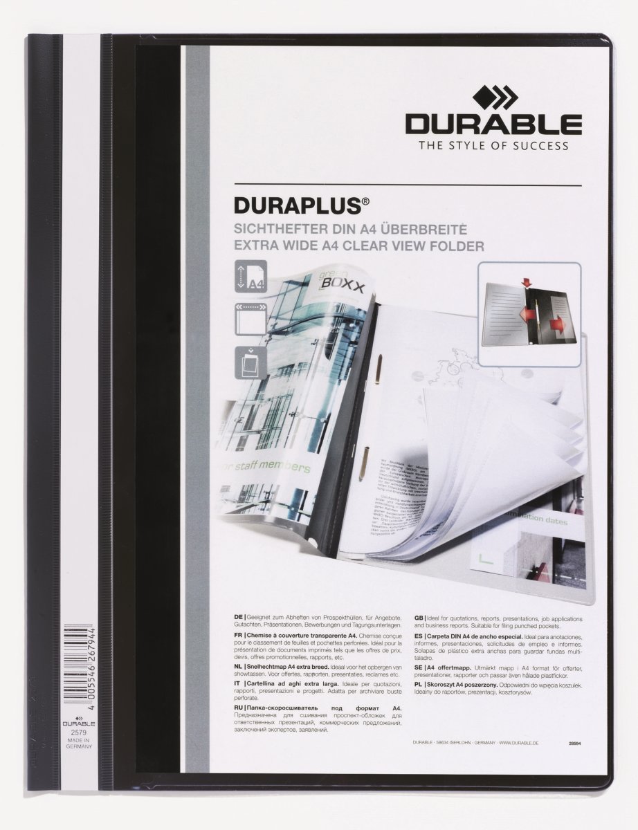 Durable Duraplus Tilbudsmappe | A4+ | Sort