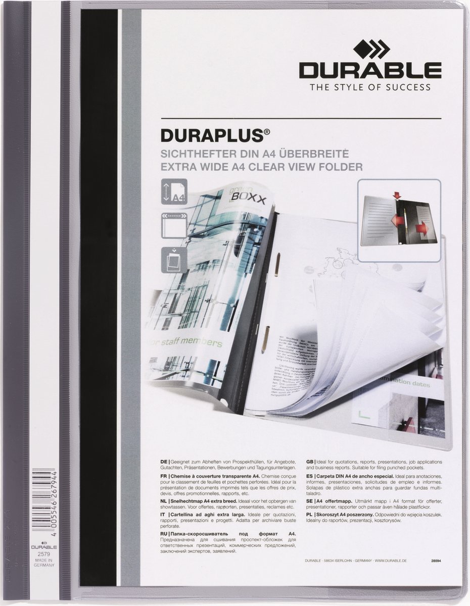 Durable Duraplus Tilbudsmappe | A4+ | Grå