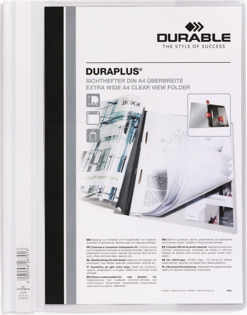 Durable Duraplus Tilbudsmappe | A4+ | Hvid