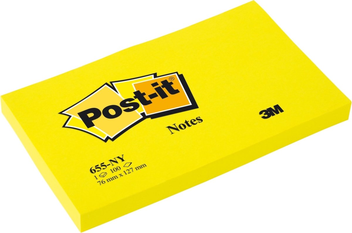 Post-it Notes | 76x127 mm | Neon gul