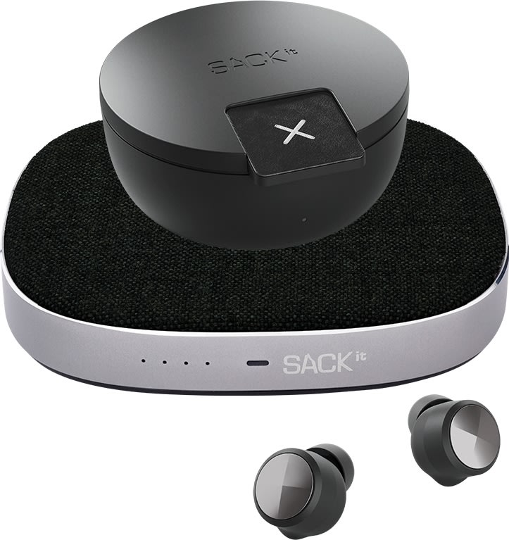 SACKit ROCK 250 earbuds & CHARGEit Care, Sort