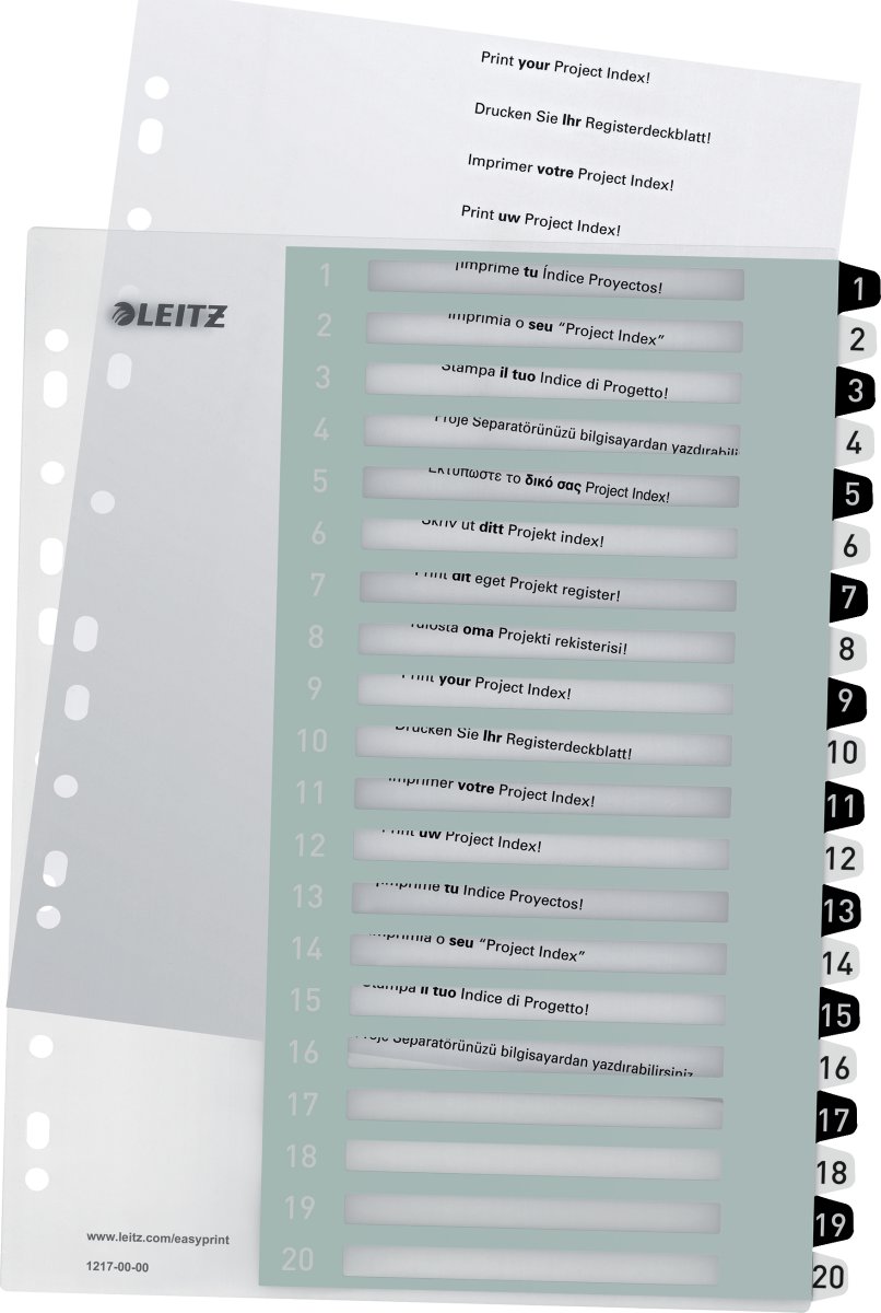 Leitz WOW Printbart Register | A4+ | 1-20