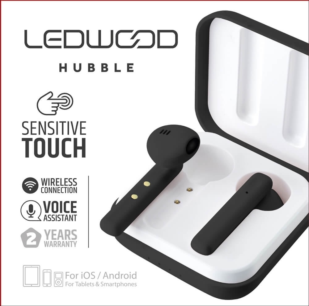 Ledwood Hubble TWS In-Ear Hovedtelefoner, sort