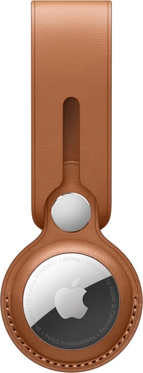 Apple AirTag læderrem, saddelbrun