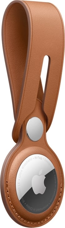 Apple AirTag læderrem, saddelbrun