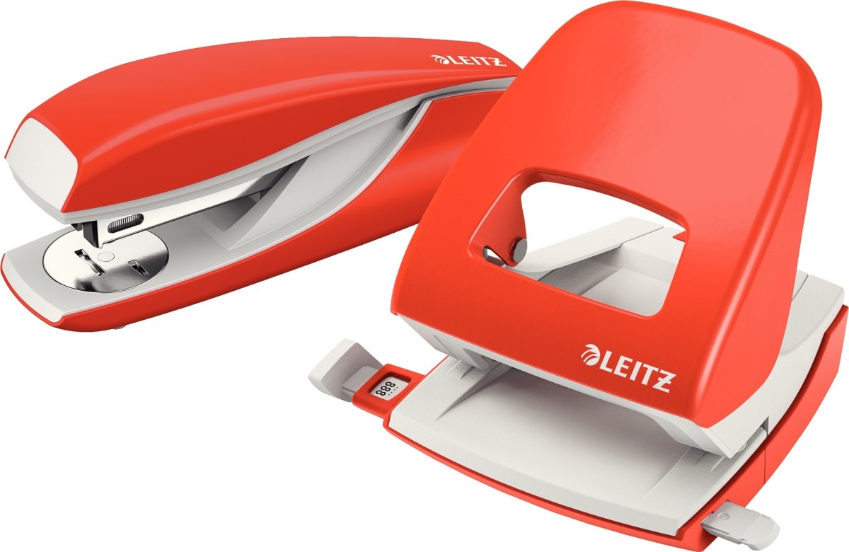 Leitz 5008 Hulapparat | 30 ark | Lys rød