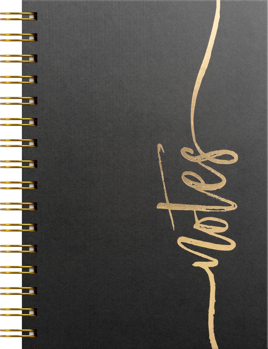 Burde Notesbog, A5, linjeret, notes gold