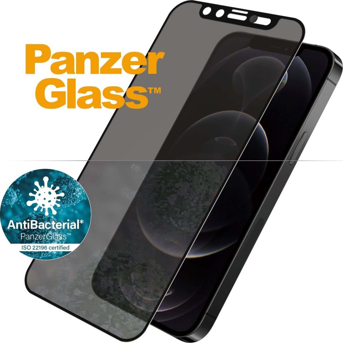 PanzerGlass® iPhone 12/12 Pro (CF), sort