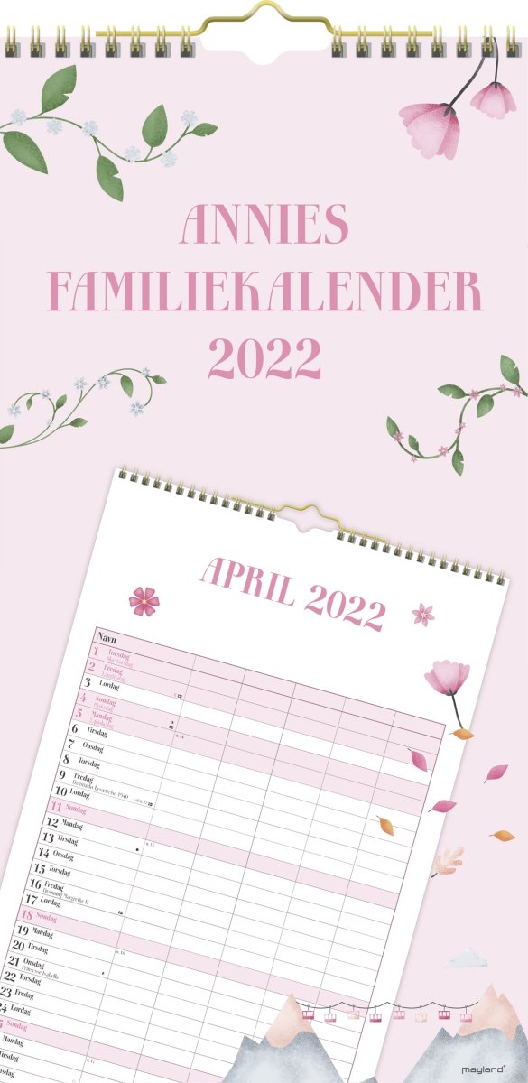 Mayland 2022 Annies Vægkalender | 22x43 cm