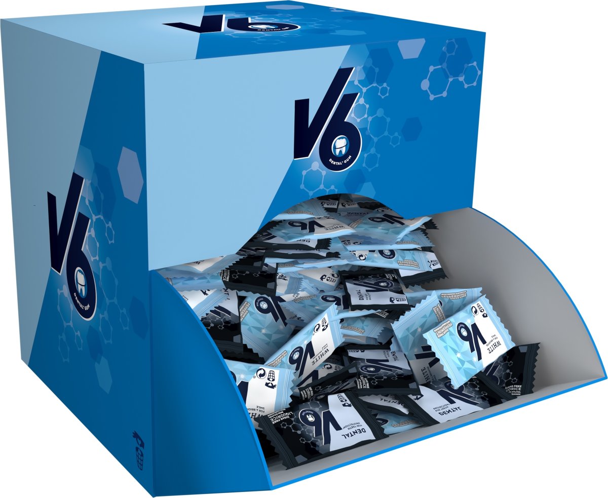V6 Tyggegummi Display | 170 pakker á 2 stk.