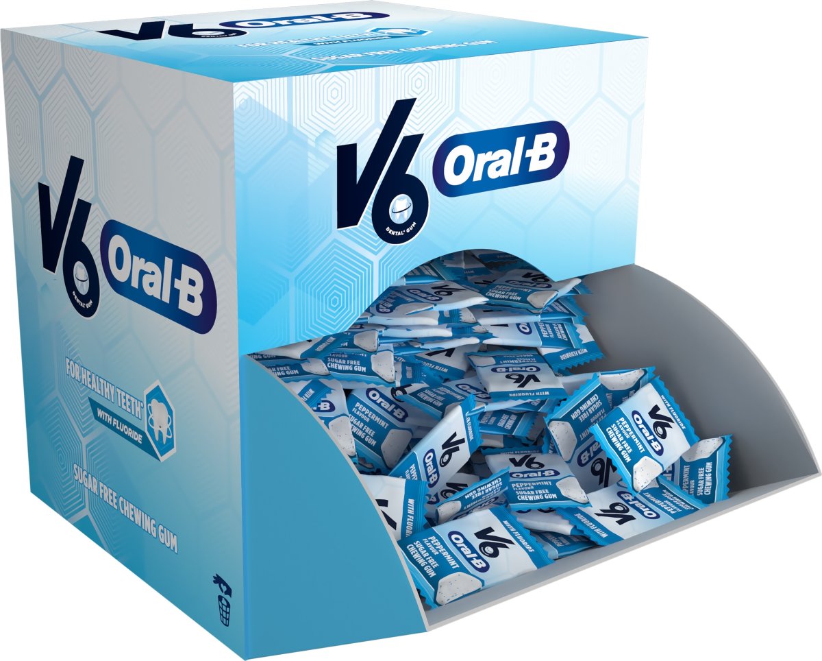 V6 Oral-B Tyggegummi ca. 170 pakker á 1 stk. 1,7 g