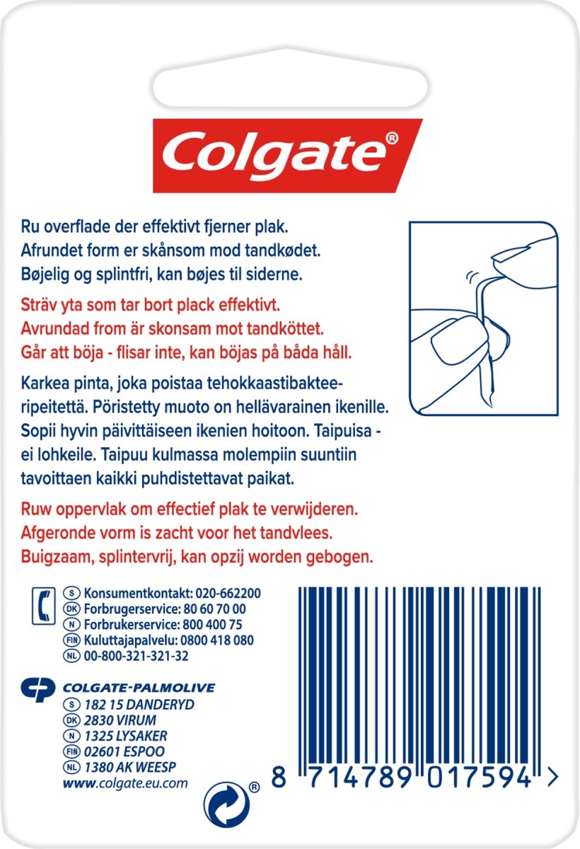 Colgate Tandstikker | Plast | 100 stk