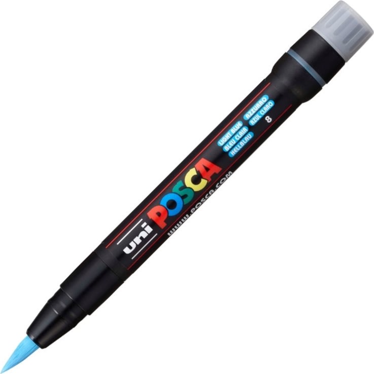 Posca Marker | PCF350 | Brush | 1-10 mm | Lyseblå