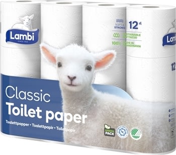 Kostbar Samme spørge Lambi Toiletpapir | 3-lags | 84 ruller | Lomax A/S